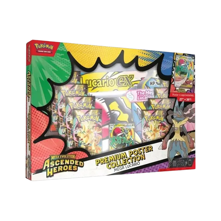 Pokemon TCG ME2.5 Ascended Heroes - Premium Poster Collection (Mega Lucario) TCG Shops