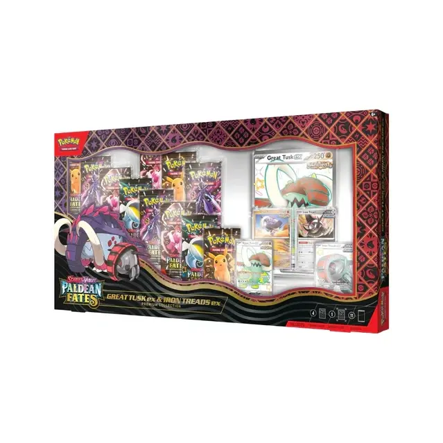Pokemon TCG SV4.5 Paldean Fates Great Tusk ex & Iron Treads ex Premium Collection Box TCG Shops